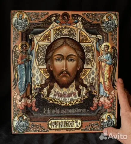 Икона с ковчегом "Иисус с Евангелистами и Архангел в подарок