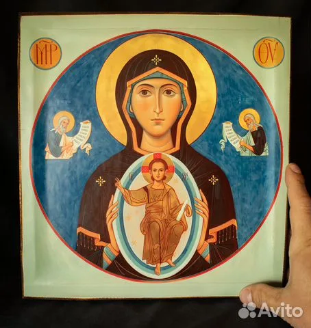 Подарочная богоматерь Знамение. Икона деревянная
