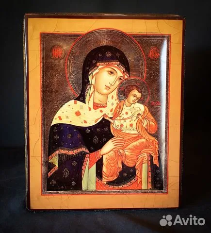 На память: Икона Божией матери "Коневская" дерево