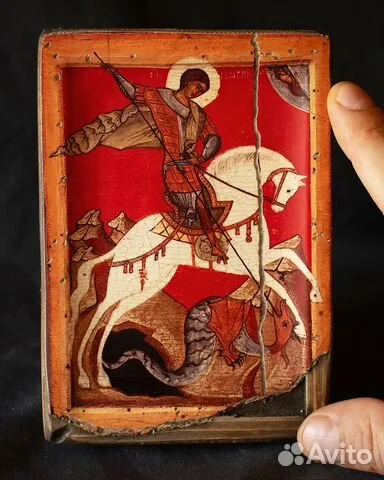Икона деревянная. "Святой Георгий Победоносец" 15 — красивый подарок