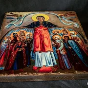 Икона "Покров Пресвятой Богородицы" Старение — необычный подарок — фотография 3