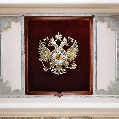 Настенные часы «Герб России» — оригинальный подарок