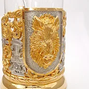 Бронзовый подстаканник «Кабан» — оригинальный подарок — фотография 3