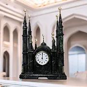 Подарочные настольные часы «Мечеть» из змеевика — фотография 1