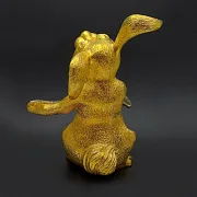 На память: Статуэтка «Кролик с морковкой» из бронзы — фотография 2