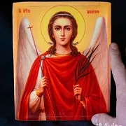 Подарочная ангел Хранитель" икона деревянная с ковчегом — фотография 1