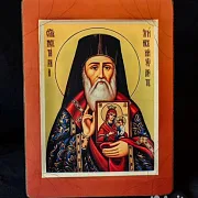 Икона деревянная "Святитель Нектарий Эгинский" — оригинальный подарок — фотография 5