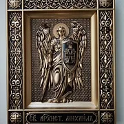 Резная Икона Архангел Михаил — красивый подарок — фотография 1
