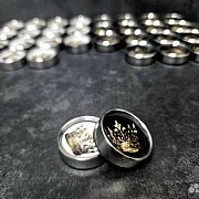 Комплект стальных фишек для нард «Золотая корона» — необычный подарок — фотография 2
