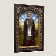 На память: Икона резная Святой Сергий Радонежский — фотография 2