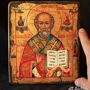 Икона деревянная "Святитель Николай" — необычный подарок — фотография 4