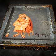 На память: Икона деревянная "Св. Апостол Петр" — фотография 3