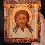 Икона Спас Нерукотворный («Спас Мокрая Брада») — красивый подарок — фотография 3