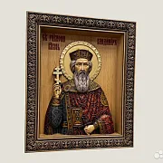 Подарочная икона резная из дерева Святой Князь Владимир — фотография 2