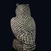 Скульптура «Филин» из кальцита, 130×140×255 мм — необычный подарок — фотография 2