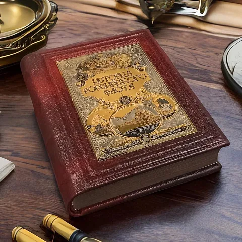 Книга "История Российского Флота" — историческое издание — оригинальный подарок