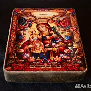 Икона Богоматери "Неувядаемый цвет" 15*12 см — красивый подарок — фотография 3