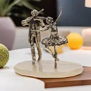 Композиция «Балерина и скрипач» из бронзы — оригинальный подарок — фотография 1