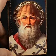 На память: Икона деревянная Спиридон Тримифунтский. "Дорожная — фотография 1