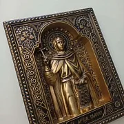 Подарочная резная Икона Святая Галина — фотография 2