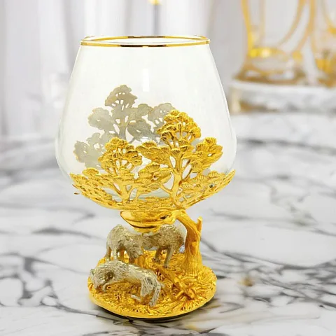 Подарочный бокал для коньяка "Разъяренные волки"