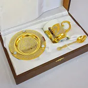 Фарфоровая кофейная пара "Агат". Златоуст — оригинальный подарок — фотография 6