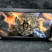 Нарды под стеклом «Держава» — оригинальный подарок — фотография 5