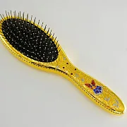 Расчёска с эмалью и фианитами — красивый подарок — фотография 3