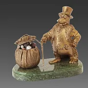 Фигурка «Крот банкир» из бронзы и камня — оригинальный подарок — фотография 2
