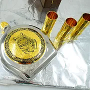 Набор фляжка "Волк"№2 Златоуст — оригинальный подарок — фотография 4