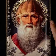 Икона Спиридона Тримифунтского. Ручная работа — оригинальный подарок — фотография 1