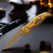 Дамасский нож «Волчья пара» — оригинальный подарок — фотография 1