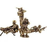 Бронзовый набор солдатиков «Огневая поддержка спецназа», 4 шт., 1:35 — оригинальный подарок — фотография 4