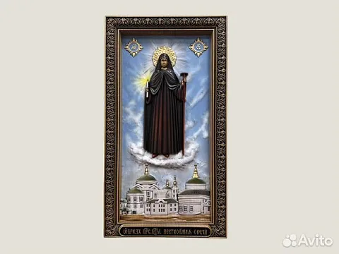 На память: Икона Неугасимая свеча Божией Матери резная
