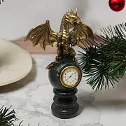 Часы с драконом на шаре — оригинальный подарок — фотография 1