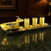 Подарочный водочный набор на троих "Морской". Златоуст — фотография 1