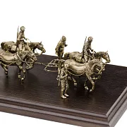 Диорама «Советская дивизионная артиллерия» из бронзы и ясеня, 1:35 — красивый подарок — фотография 3