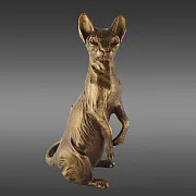 Скульптура из бронзы «Кошка сфинкс» в подарок — фотография 1
