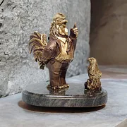 Подарочный сувенир «Петух-наставник» со змеевиком — фотография 1