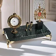 Часы «Элина» с гербом ФНС и подставками — оригинальный подарок — фотография 1