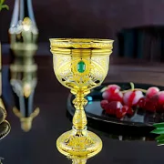 Кубок для вина "Малахит" №3. Златоуст — красивый подарок — фотография 1