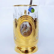 Латунный чайный набор «Агат» — красивый подарок — фотография 5
