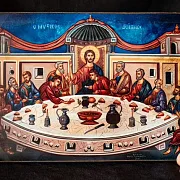 Икона авторская "Тайная вечеря" Дерево — необычный подарок — фотография 1