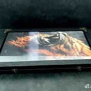 Нарды под стеклом «Львиное сердце» — оригинальный подарок — фотография 9