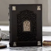 Ручная работа: Русская иконопись — книга в кожаном переплёте — фотография 1