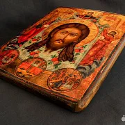 Икона деревянная "Спас Нерукотворный" — красивый подарок — фотография 10