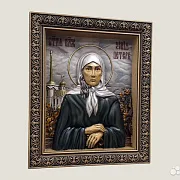 Икона резная из дерева Святая Ксения Петербургская в подарок — фотография 2
