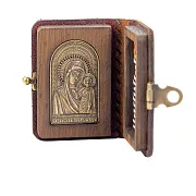 Книга с молитвами "Богородица Казанская" — книга в кожаном переплёте — красивый подарок — фотография 6