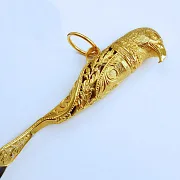 На память: Интерьерная обувная ложка "Орел". Позолоченная — фотография 2