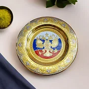 Сувенирная тарелка "Триколор". Златоуст — оригинальный подарок — фотография 1